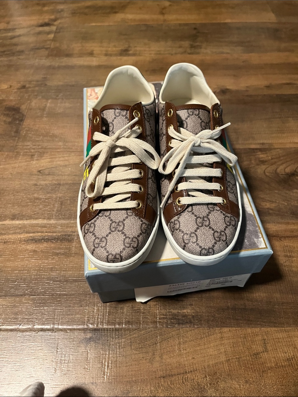 Gucci GG Monogram Low-Top Sneakers in Beige, Brown & Cream